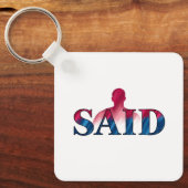 Metalen vierkante Sleutelhanger, 2,25 x 2,25 inch Sleutelhanger (Voorkant)