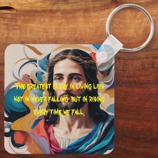 Metalen Vierkante Sleutelhangers (Achterkant)