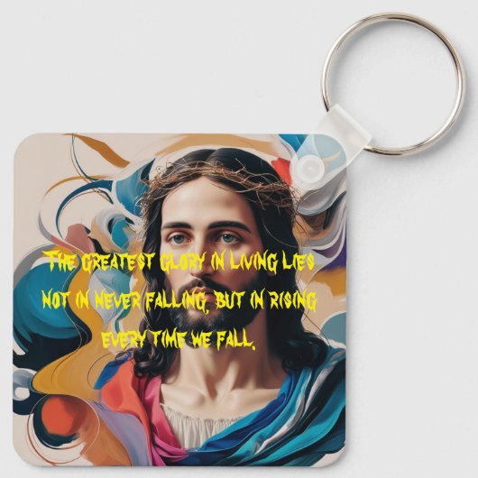 Metalen Vierkante Sleutelhangers (Achterkant)