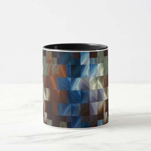 Metalen vierkanten mok (Midden)