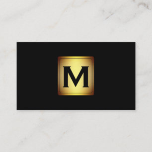 Metalen Vignetlabel met Monogram Visitekaartje