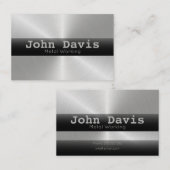 Metalen visitekaartje (Voorkant / Achterkant)