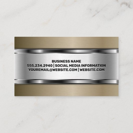 Metalen Visitekaartje Glanzend (Achterkant)