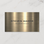 Metalen Visitekaartje met Gouden Glans (Voorkant)