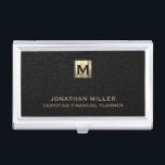 metalen visitekaartje visitekaarthouder<br><div class="desc">Verhoog uw professionele presentatie met deze metalen visitekaartcase, ontworpen voor financiële planners, vermogensbeheerders, financiële adviseurs en zakelijke professionals. Dit hoesje is vervaardigd met hoogwaardige metalen constructie en straalt duurzaamheid en stijl uit. Het geborstelde metalen monogram initiaal logo siert de bovenkant, in harmonie met jouw naam en titel of aangepaste tekst...</div>