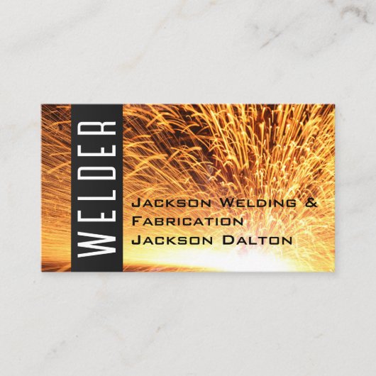 Metalen Visitekaartje voor fabricage en lassen (Voorkant)