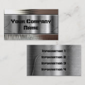 Metalen Visitekaartjes (Voorkant / Achterkant)