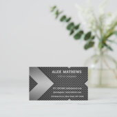 Metalen Visitekaartjes met QR-code Contactkaartje (Staand voorkant)