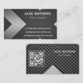 Metalen Visitekaartjes met QR-code Contactkaartje (Voorkant / Achterkant)