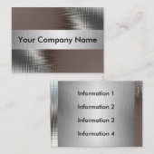 Metalen Visitekaartjes van klasse (Voorkant / Achterkant)