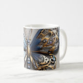 Metalen Vlinder Koffiemok (Voorkant rechts)