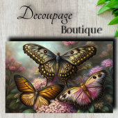 Metalen Vlinders Decoupage Tissuepapier