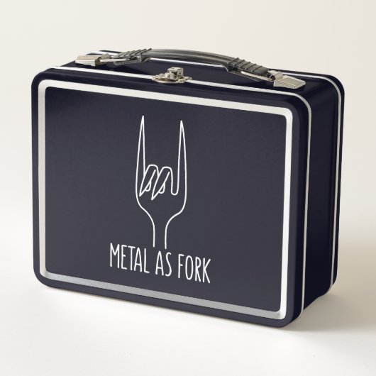 Metalen vork als grappige rots op keukenontwerp (Voorkant)
