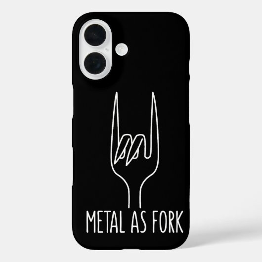 Metalen vork als grappige rots op keukenontwerp Case-Mate iPhone case (Achterkant)