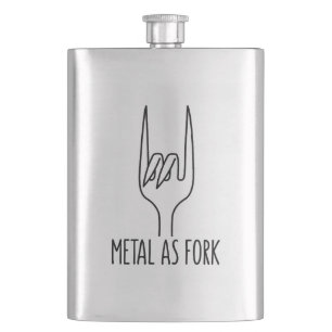 Metalen vork als grappige rots op keukenontwerp flacon