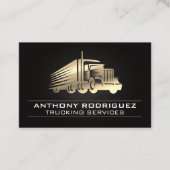 Metalen vrachtwagen | Bestuurder | Logistieke leve Visitekaartje (Voorkant)
