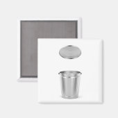 Metalen vuilnisbak met deksel magneet (Voorkant / Achterkant)
