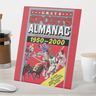 Metalen wandkunst Sport Almanak Reclamebord Met Voetstuk