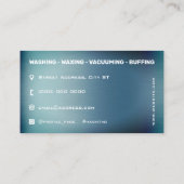 Metalen wasloyaliteit bij auto's visitekaartje (Achterkant)