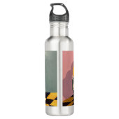 Metalen waterfles met sinaasappels ontwerp waterfles (Achterkant)