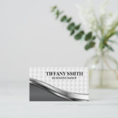 Metalen Weefpatroon | Metalen Golfpatroon Visitekaartje (Staand voorkant)