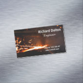 Metalen werken magnetisch visitekaartje (Voorbeeld)