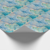 Metalen wervelingen: Abstracte vloeibare kunst Cadeaupapier (Hoek)