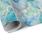 Metalen wervelingen: Abstracte vloeibare kunst Cadeaupapier (Rol Hoek)