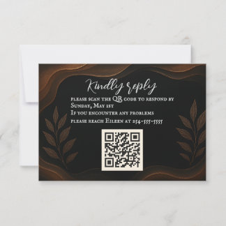 Metalen Whisper QR Code RSVP Kaart