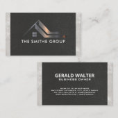 metalen woning | Onroerend goed Visitekaartje (Voorkant / Achterkant)