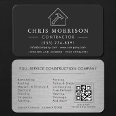 Metalen Zilver Bouwconstructie QR Code Visitekaartje