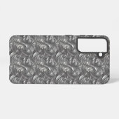 Metalen Zilveren Abstract Ontwerp voor Samsung Galaxy Hoesje (Achterkant horizontaal)