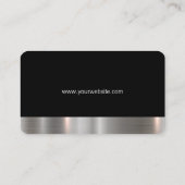 metalen zilveren trim visitekaartje (Achterkant)