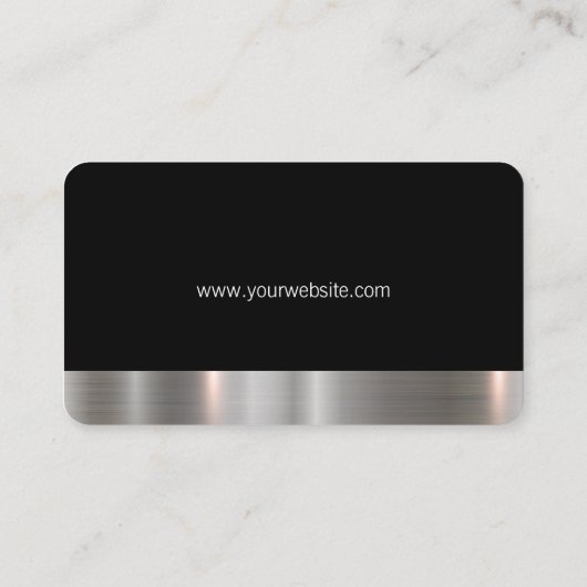 metalen zilveren trim visitekaartje (Achterkant)