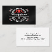 metalen zuigers | Automatische services | koolstof Visitekaartje (Voorkant / Achterkant)