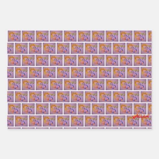 Metalfant Birthday Wrapping Paper Sheet Set 3 (Voorkant)
