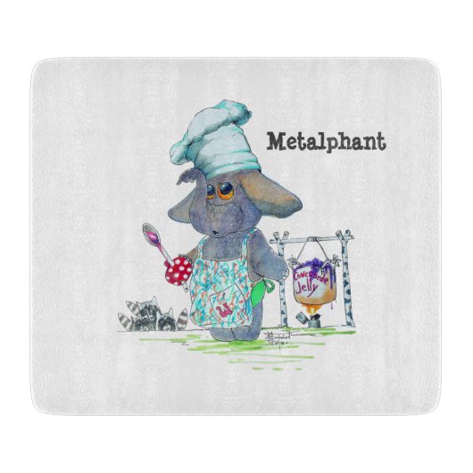 Metalfant Chef Glass Cutting Board van verschillen Snijplank (Voorkant)