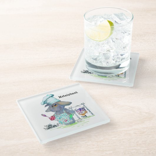 Metalfant Chef Glass Onderzetter Glazen Onderzetter (Schuin)