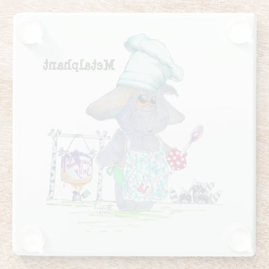 Metalfant Chef Glass Onderzetter Glazen Onderzetter (Achterkant)