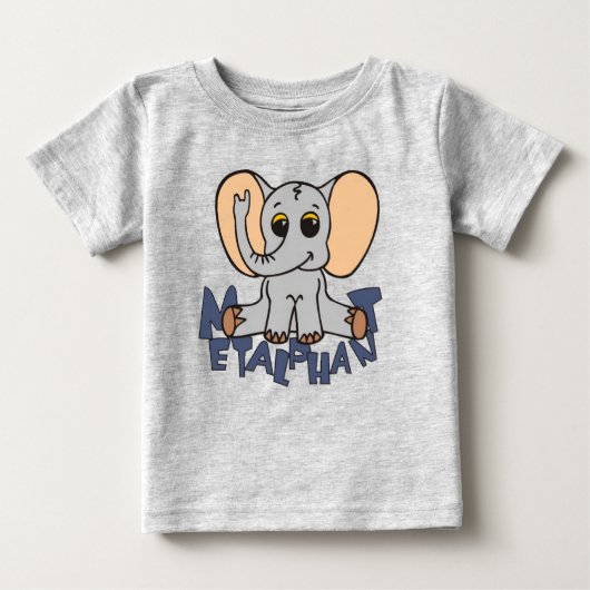 Metalfant Elephant Baby T-Shirt (Voorkant)