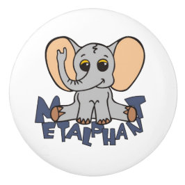 Metalfant Elephant Ceramic Knob. Keramische Knop