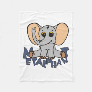 Metalfant Elephant Fleece Blanket