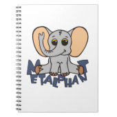 Metalfant Elephant Spiral notebook - klein Notitieboek (Voorkant)
