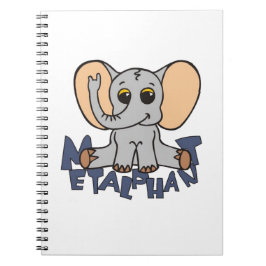 Metalfant Elephant Spiral notebook - klein Notitieboek
