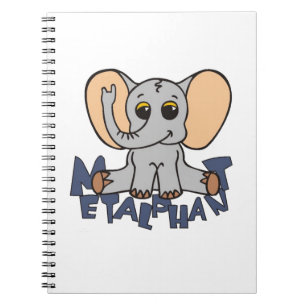 Metalfant Elephant Spiral notebook - klein Notitieboek