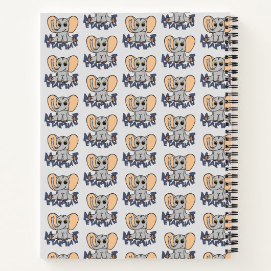 Metalfant Elephant Spiral notebook Notitieboek (Achterkant)