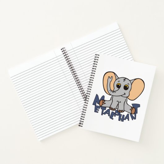 Metalfant Elephant Spiral notebook Notitieboek (Binnen)