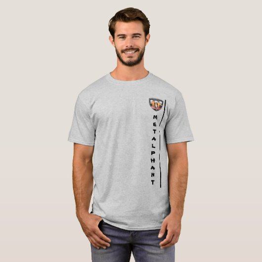 Metalfant Emblem Adult T-Shirt - Grijs - tweezijdi (Voorkant volledig)