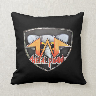 Metalfant Emblem Sierkussen - zwart