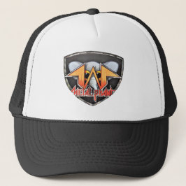 Metalfant Emblem Trucker Hat Black & White Trucker Pet